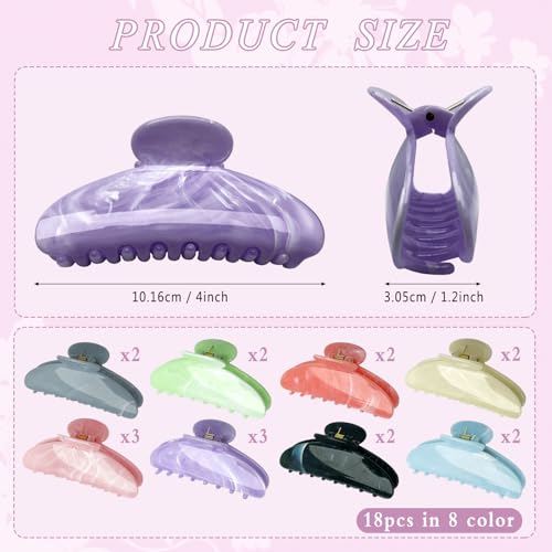 Set de 18 pinzas de acrílico y 50 broches para cabello miniatura 4