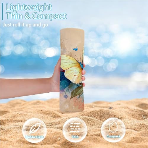 Drap de plage compact anti encombrement serviette microfibre 200x90 - 5