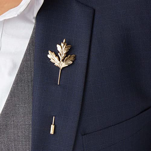 Image of VIBHAVARI Gold Brooch Lapel Pin for Men, Combo Pack of 3