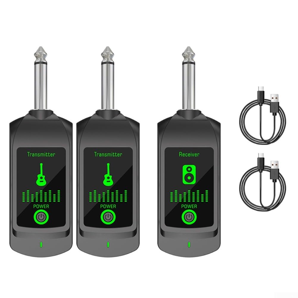 Système de guitare sans fil rechargeable, émetteur-récepteur de portée de 50 m pour guitare électrique, transmission audio (un à un)