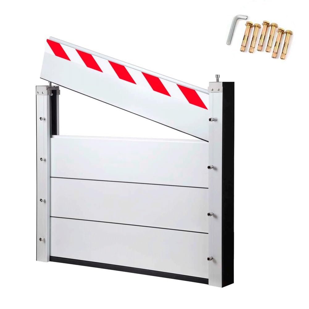 Barrière Anti-inondation, Barrières De Protection Contre Les Inondations Pour Garage, Barrière Mobile De Protection Contre Les Inondations, Pour Usine Base Entrepôt Cour Maison (118x40cm)