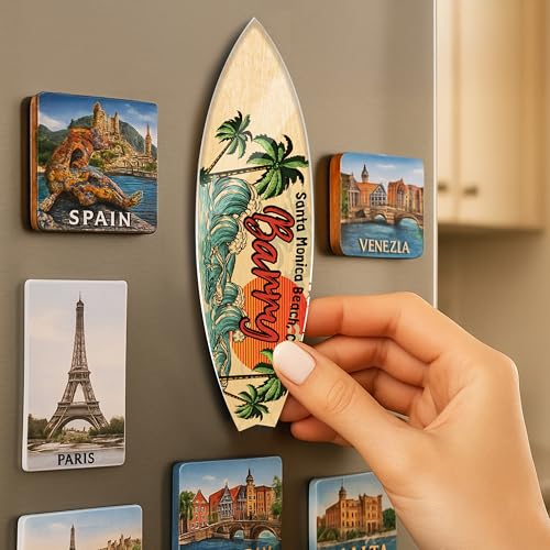 Imán decorativo acrílico con forma tabla de surf personalizado miniatura 6