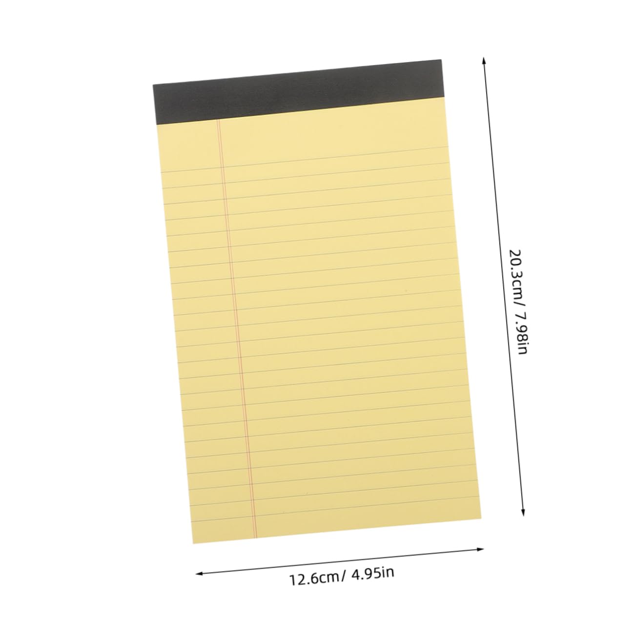 Paquete de Papel Tamaño Legal Rayado, 12 Unidades, Amarillo | 50 Hojas por Cuaderno, Páginas Desprendibles para Notas Rápidas, Material Escolar y Papelería, Decoración Colegio
