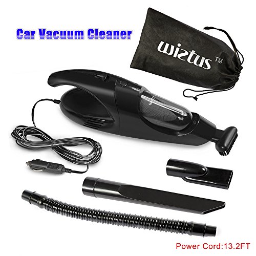 Car Vacuum Cleaner,Wietus 12-Volt,Power:80W,Suction 3KPA,Dry 12V Vacuum Handheld Vacuum Cleaner,13.2-Foot(4M) Cord, Put 4 Vacuum Mouths to Vacuum the Hair and Wool Fabric