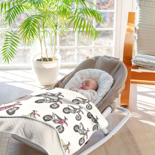 Image of Motocross Dirt Bike Vintage Baby Blankets