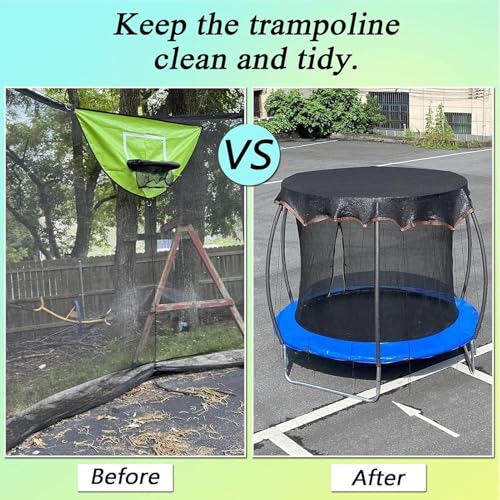 Bâche trampoline imperméable robuste anti-UV housse de protection ronde extérieure