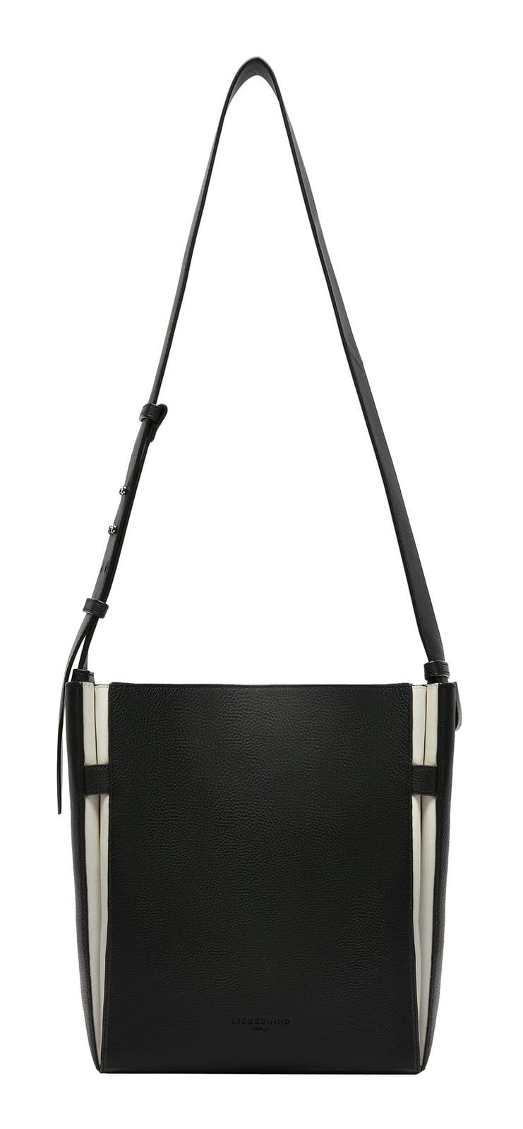LIEBESKIND BERLIN Leather shoulder bag Hilla Small Pebble Hobo Bag Black