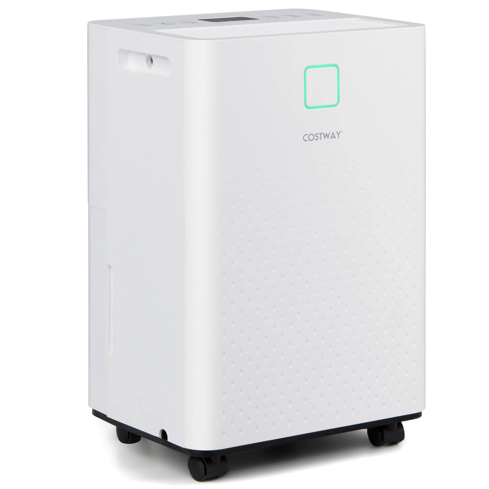 COSTWAY 10L/Day Dehumidifier with 3 Modes, 3-Color Indicator Light