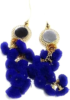 Bhavya sales Women's Cotton Handmade Ethnic Hanging Pompom Latkan for Blouse Saree, Lehenga (Blue) Pack of 4-picture-51