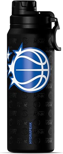 Hydrapeak x Botella de agua activa con licencia oficial de la NBA New Orleans Pelicans de 26 onzas con tapa para beber y asa, reutilizable, acero
