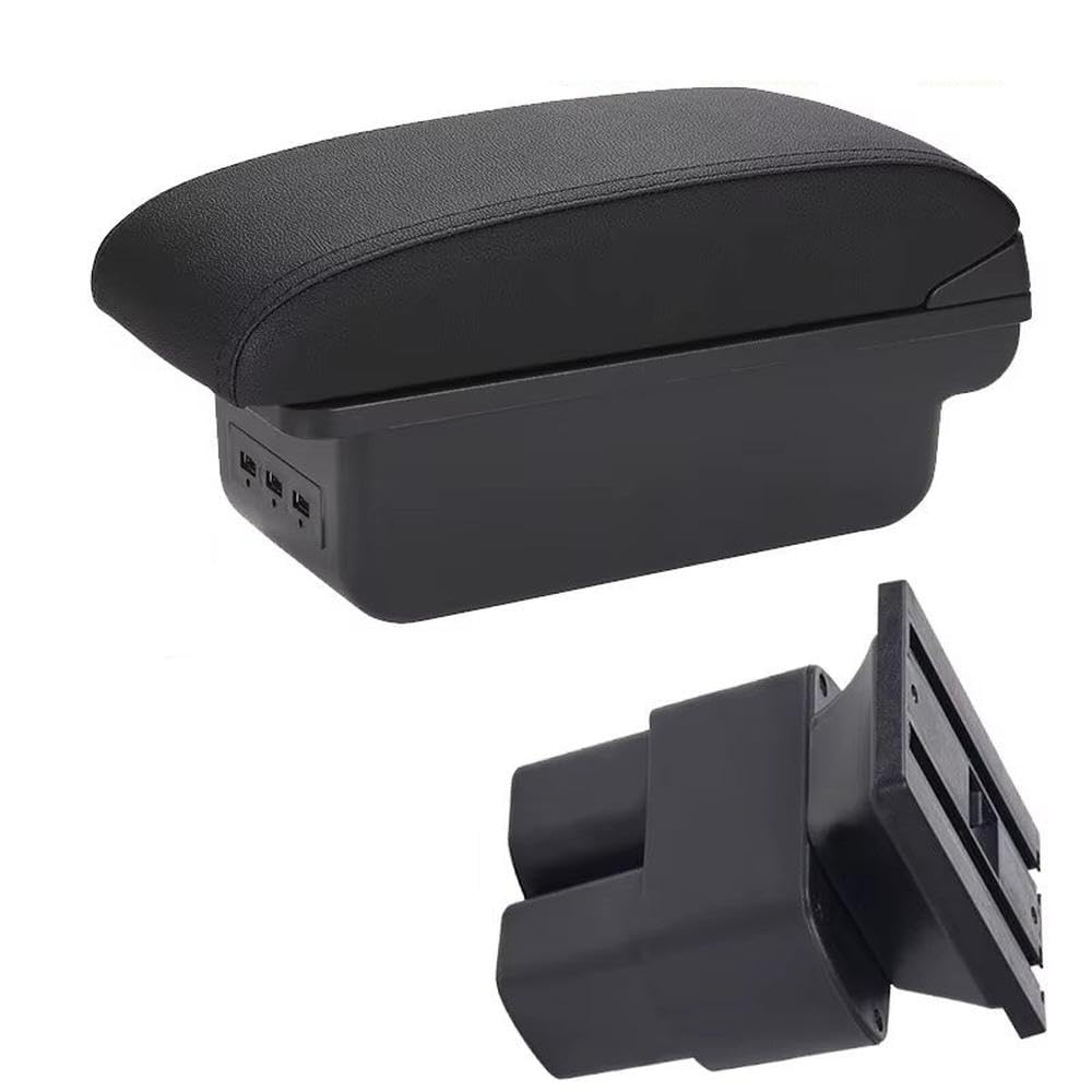 FSOZDBBPL Car Armrest Box For Nissan NV200 For Evalia 2011-2019 Retrofit Parts Interior Storage Box Interior Parts(B2 Black line 3USB)