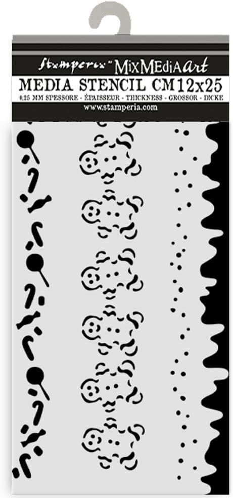 Stamperia KSTDL125 Scrapbook Pad, Black/White, 12 cm x 25 cm