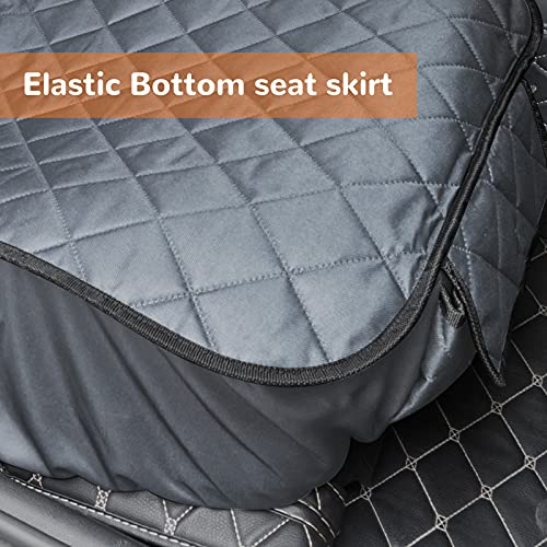 Image of URPOWER Dog Front Seat Cover for Cars, 100% Waterproof Nonslip Pet Car Seat Protector, Quilted & Durable Padded Dog Seat Covers for Cars, Trucks & SUVs
