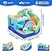 Doctor Dolphin Inflatable Bounce House, Unicorn Bounce House with Slide, Inflatable Bouncy House with Ball Pits, Jump Bouncer for Kids Age 4-8, Bouncing House with Basketball Hoop for Backyard