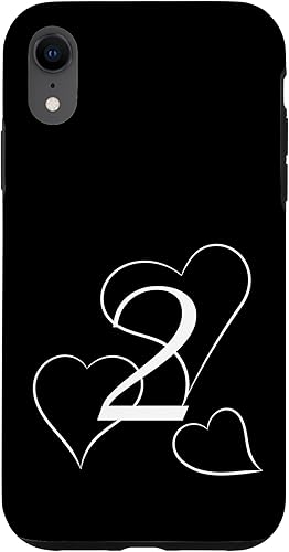 iPhone XR Vintage 2 years old with three big hearts Case