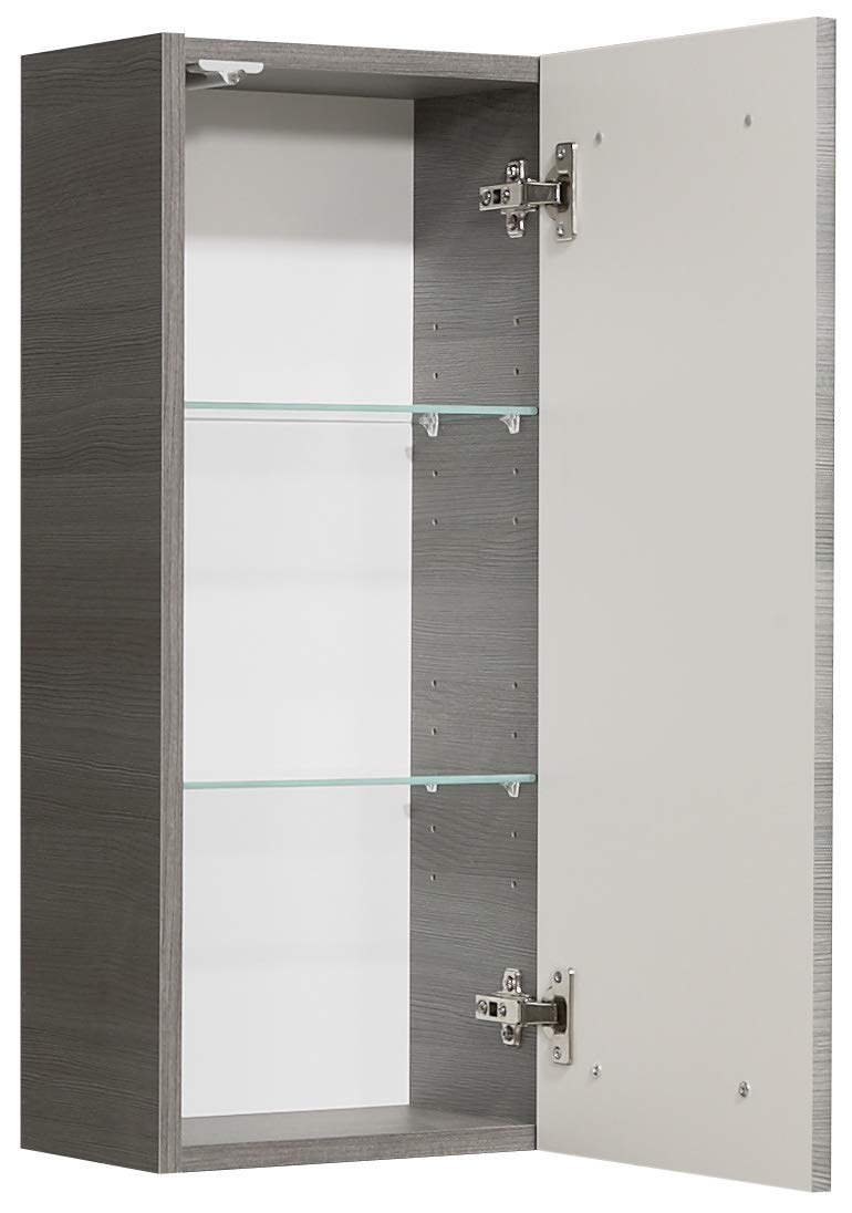 Saphir Hoge kast Serie 4005 badkamerkast 30 cm breed, met 2 deuren en 1