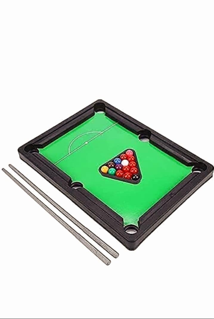 Yooko Mini Pool Table Game Set for Kids with 2 Cue Sticks, 11 Balls, Table Top Snooker
