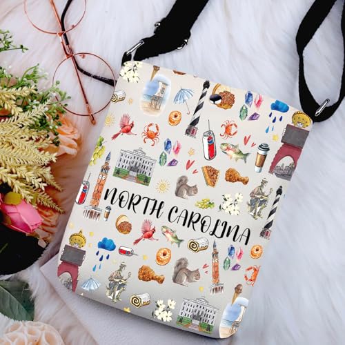 G2TUP North Carolina Gift North Carolina Lover Crossbody Bag North Carolina Tourist Travel Bag North Carolina Souvenir2