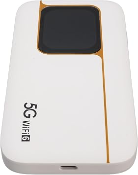 GOWENIC 5G Mobile Hotspot High Speed Portable Router for Home and Travel Supports 16 Devices - White