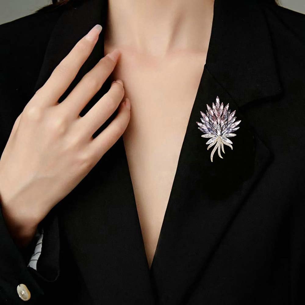 Broche de espiga de trigo para mujeres, hombres, broches de oreja de trigo de circón, sombrero, bolso, traje, alfiler de solapa, joyería, para bodas, cumpleaños, fiesta de bodas,