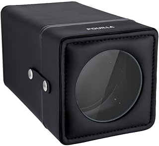 Scatola carica orologi automatici Inspiration ST0191, in pelle ecologica di poliuretano nera, con 3 modalità TPD