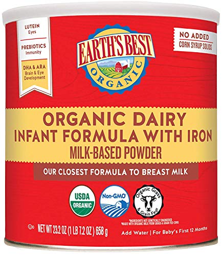 Earth's Best Organic Premium Dairy Infant Formula with Iron, 23.2 Ounce