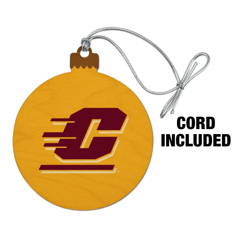 GRAPHICS & MORE Central Michigan University Secondary Wood Christmas Tree Holiday Ornament