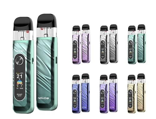 �X���b�N NOVO 6 �|�b�h �V�X�e�� �L�b�g 1700mAh ��e�ʃo�b�e���[ 3ml �g�b�v�t�B���Ή��b�ő�40W�o�́b�������G�A�t���[���� �|�[�^�u��VAPE �d�q�^�o�R �X�^�[�^�[�L�b�g meihen (Mineral Green)