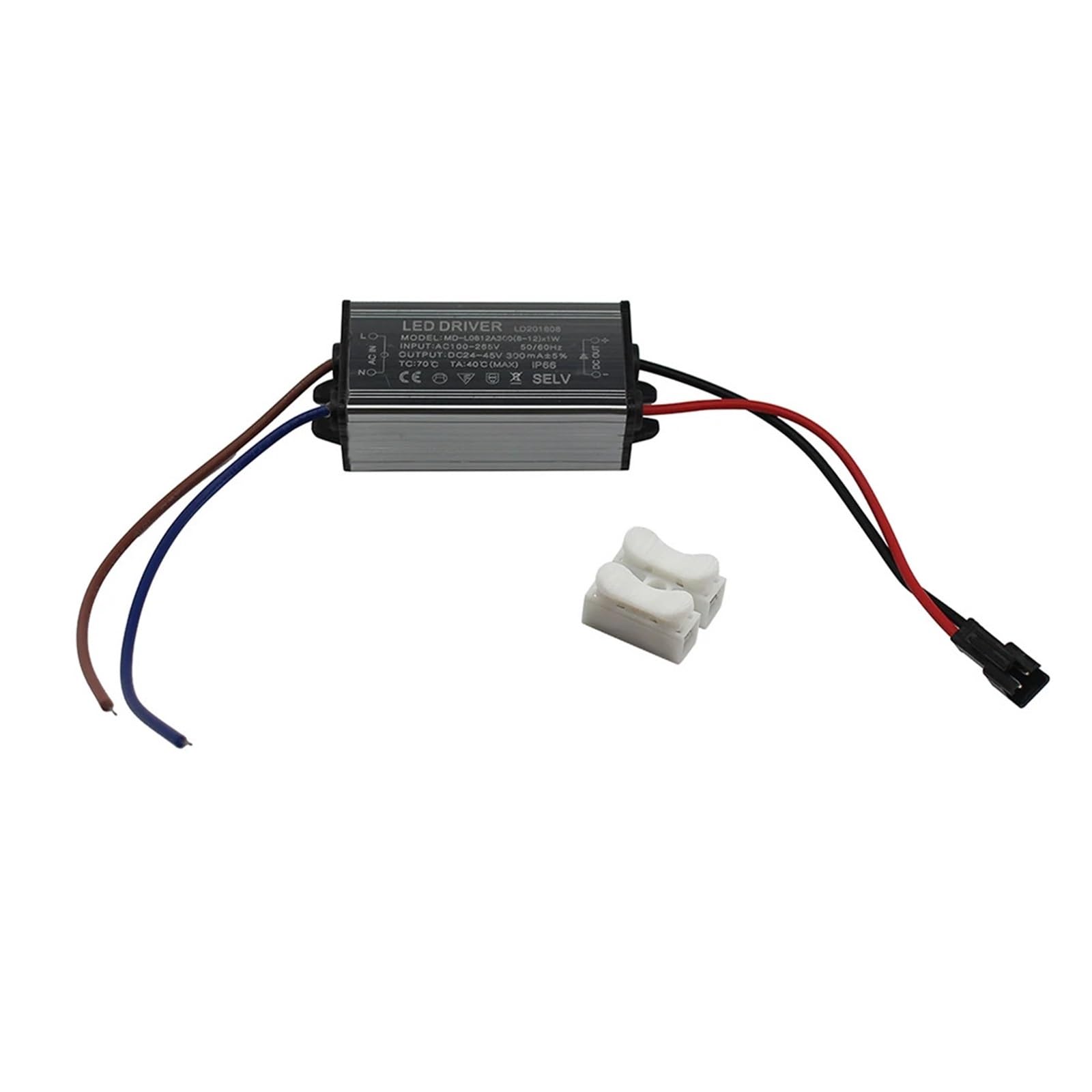 Aluminium 8-12W LED Driver 300mA AC 100-265V to DC 24-45V Power Supply Lighting Transformer Drivers Ballast