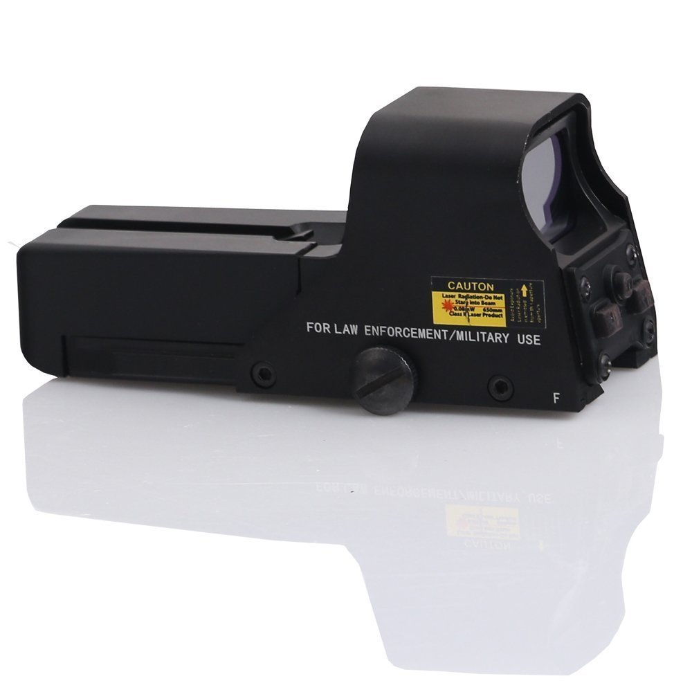 30 Yards Tactical "552 Holographic" Rifle Shotgun Pistol Absehen Rot Gruen Dot Reflex Sight / Scope, 10 Levels Helligkeit (Mit 2 AA Batterie) - Rifle de airsoft