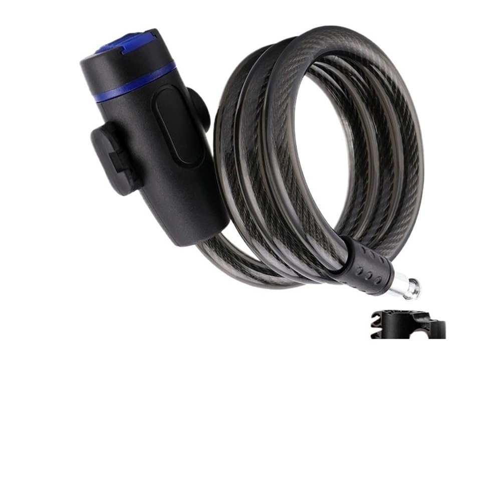 Giveduno 0.9Cm With Rack Bicycle Lock, Bicycle Lock Weather With 2 Keys Motorcycle Scooter