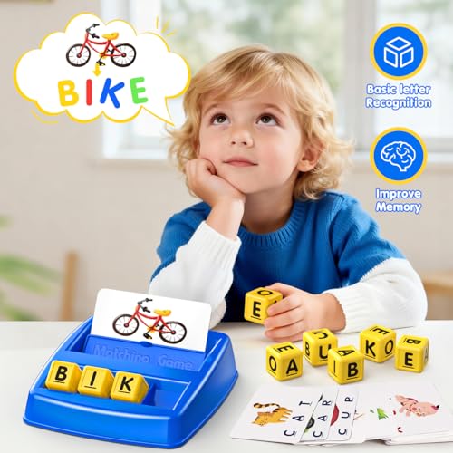 HahaGift Educational Toys for 3-5 Year Old Boy Girl Gifts, Matching Letter Learning Games Activities, Ideal Christmas Birthday Gift for Toddler Kids Age 3 4 5 6 7 Year Olds Boys Girls - Image 5