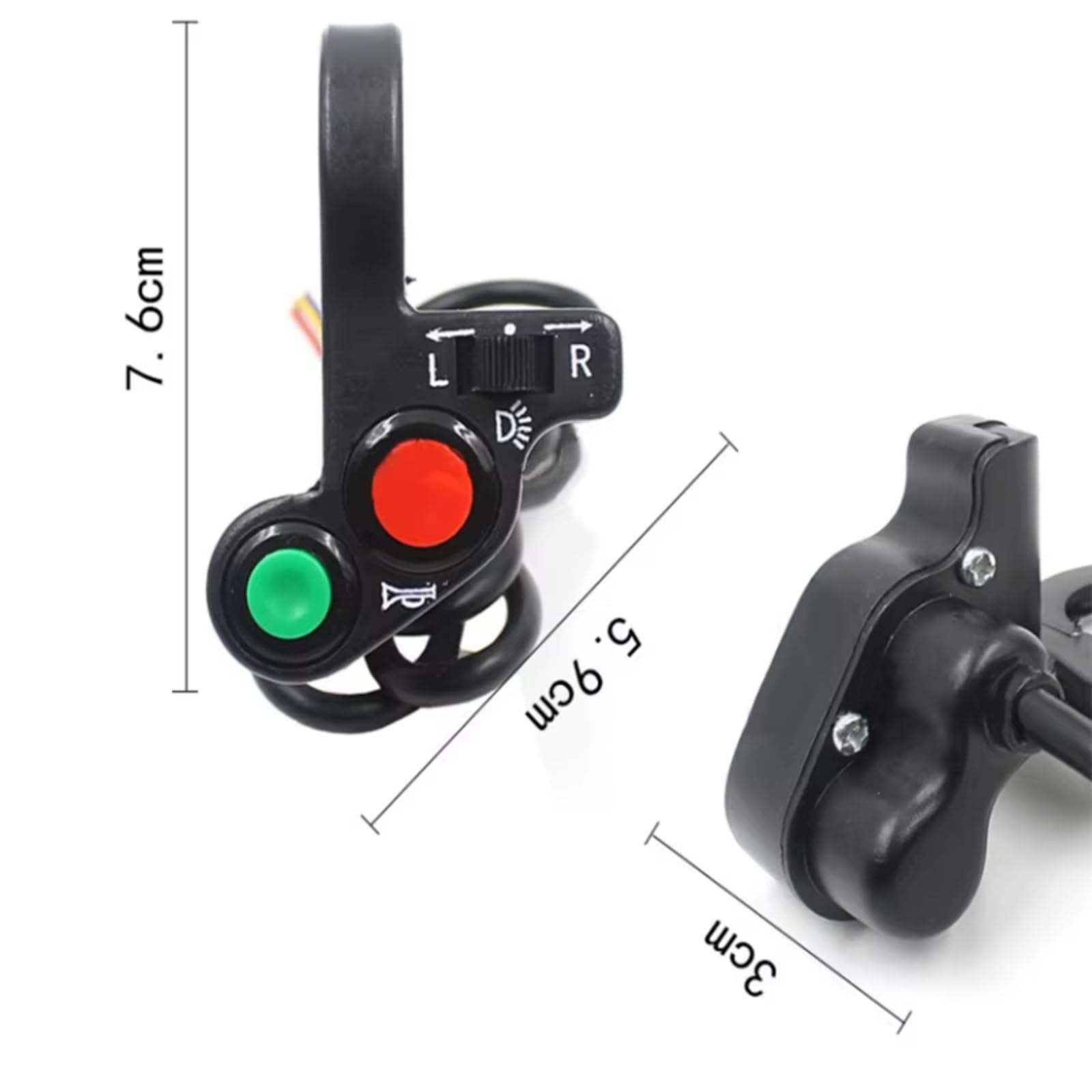 Comando Manubrio Corno Da Manubrio Per Scooter Da 7/8" Per Interruttore Controller Luci Indicatori Di Direzione Universali
