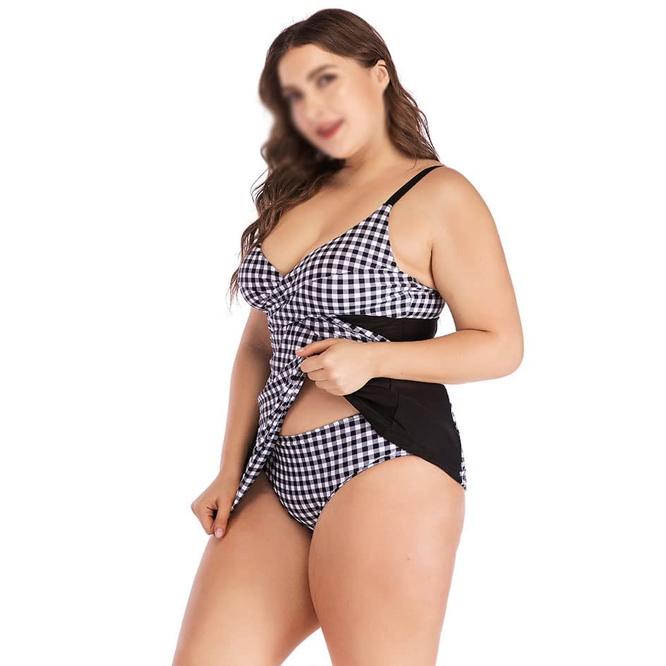 Mesh Bikini Crop Cross Swimsuit z kąpielówkami Damski plus rozmiar Swim Beach (Kolor: A, Rozmiar: kod XL)