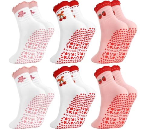 Image of Pilates Grip Yoga Socks for Women Cute Non Slip Socks | Cute Non Slip Socks, Athletic Grippy Sock, Barre Ballet Fitness Workout