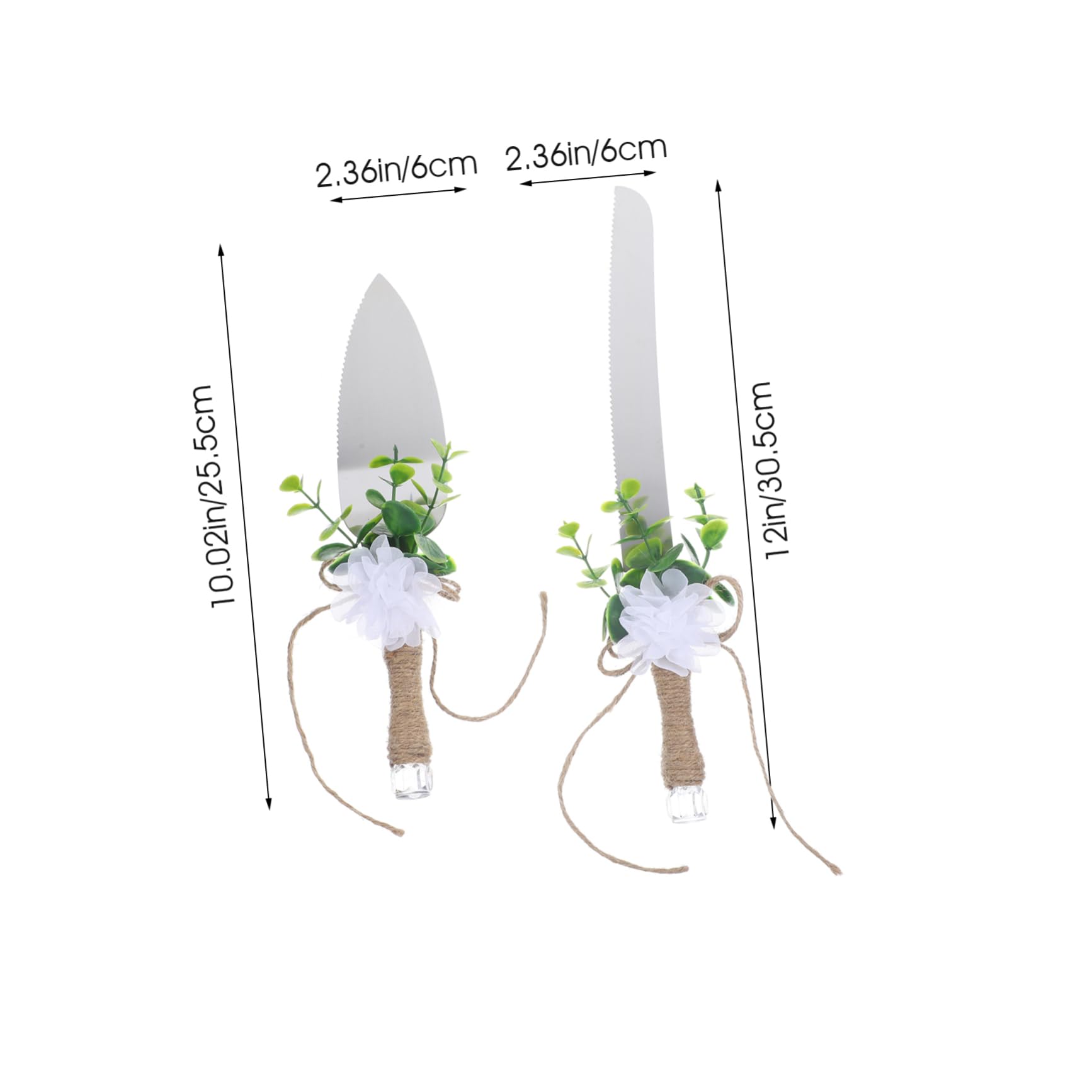 GRIRIW Elegant Mousse Cake Cutter Spatula Set Cake Cutting Tools Handle Flower Decor Perfect Gifting