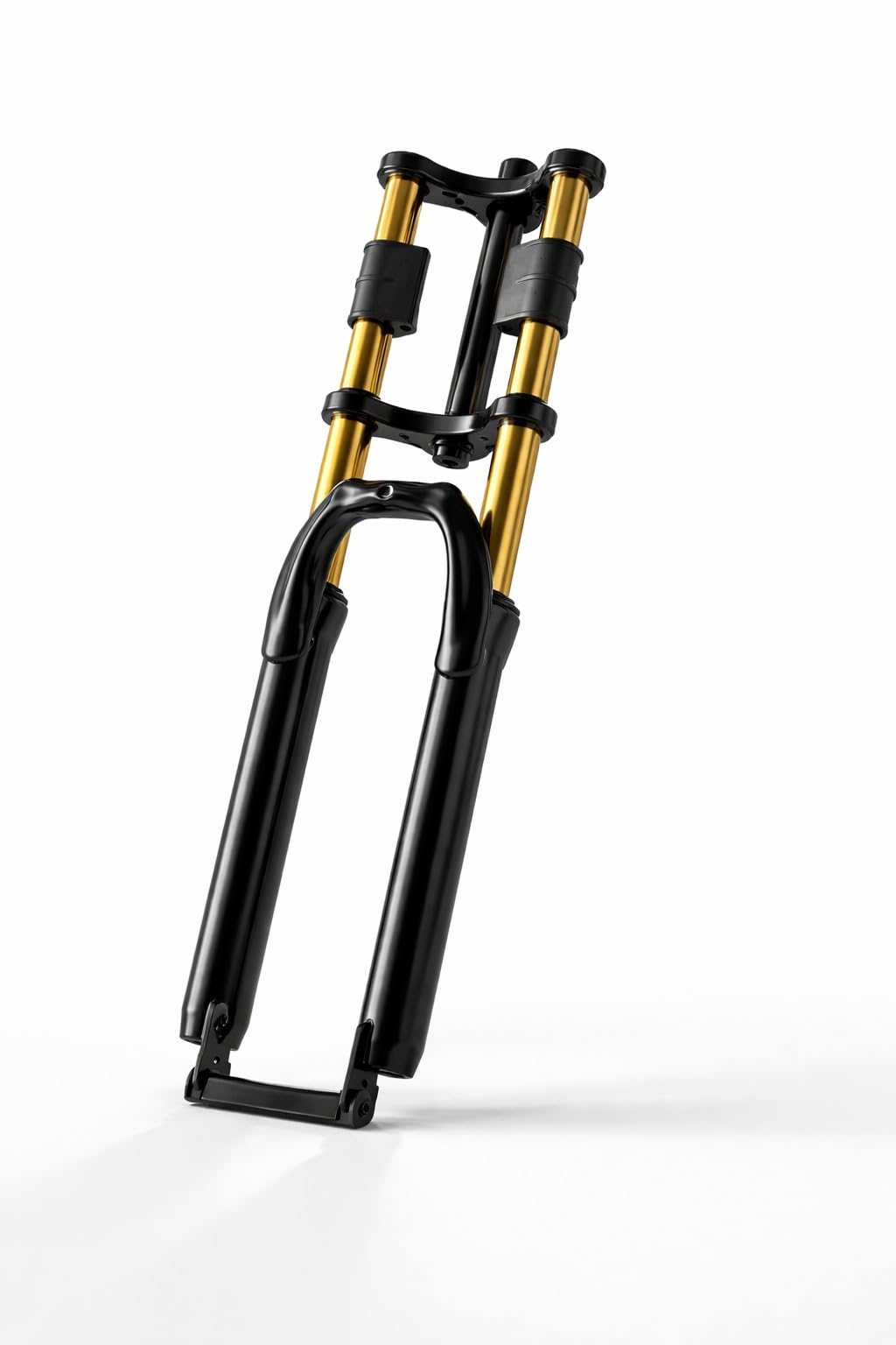 Furix Double Crown Suspension Fork for 24" MTB, Matte Black with Golden Stanchions, Threadless, 38MM, 28.6x210MM Steerer-picture-23