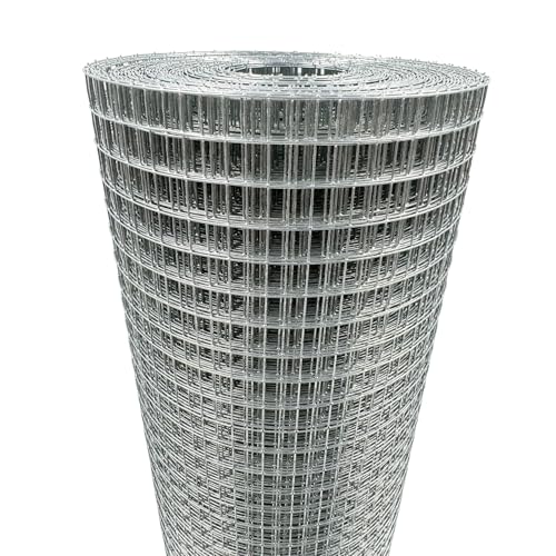 BOAOTX Wühlmausgitter für Hochbeet 50cm x 10m, Volierendraht Maschenweite 12,7mm, Mäusegitter Verzinkt, Drahtgitter Feinmaschig Maschendraht als Kaninchendraht Hasendraht Hasengitter Hühnerdraht