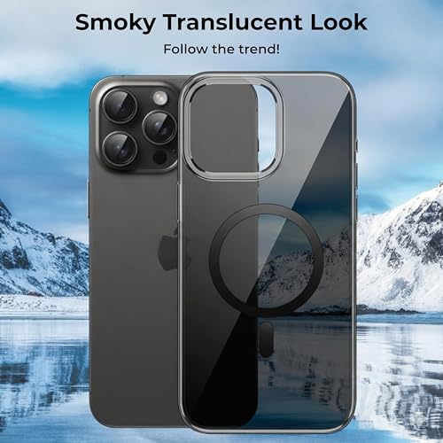 Image of Crystal Translucent Magnet Case for iPhone 12, Premium Polycarbonate, Ultra Strong Magnets, 360 Drop Protection, Raised Camera Protection, MagSafe Compatible