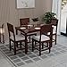 VK Furniture Solid Sheesham Wood 4 Seater Dining Table Set | Four Seater Dinning Table with Cushioned Chairs for Home Living Room | Dining Room Furniture for Kitchen & Restaurants Hotels |Chestnut