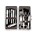ALICE Manicure / Pedicure Kit, 8 PCS Manicure Set, Leather Grooming Kit