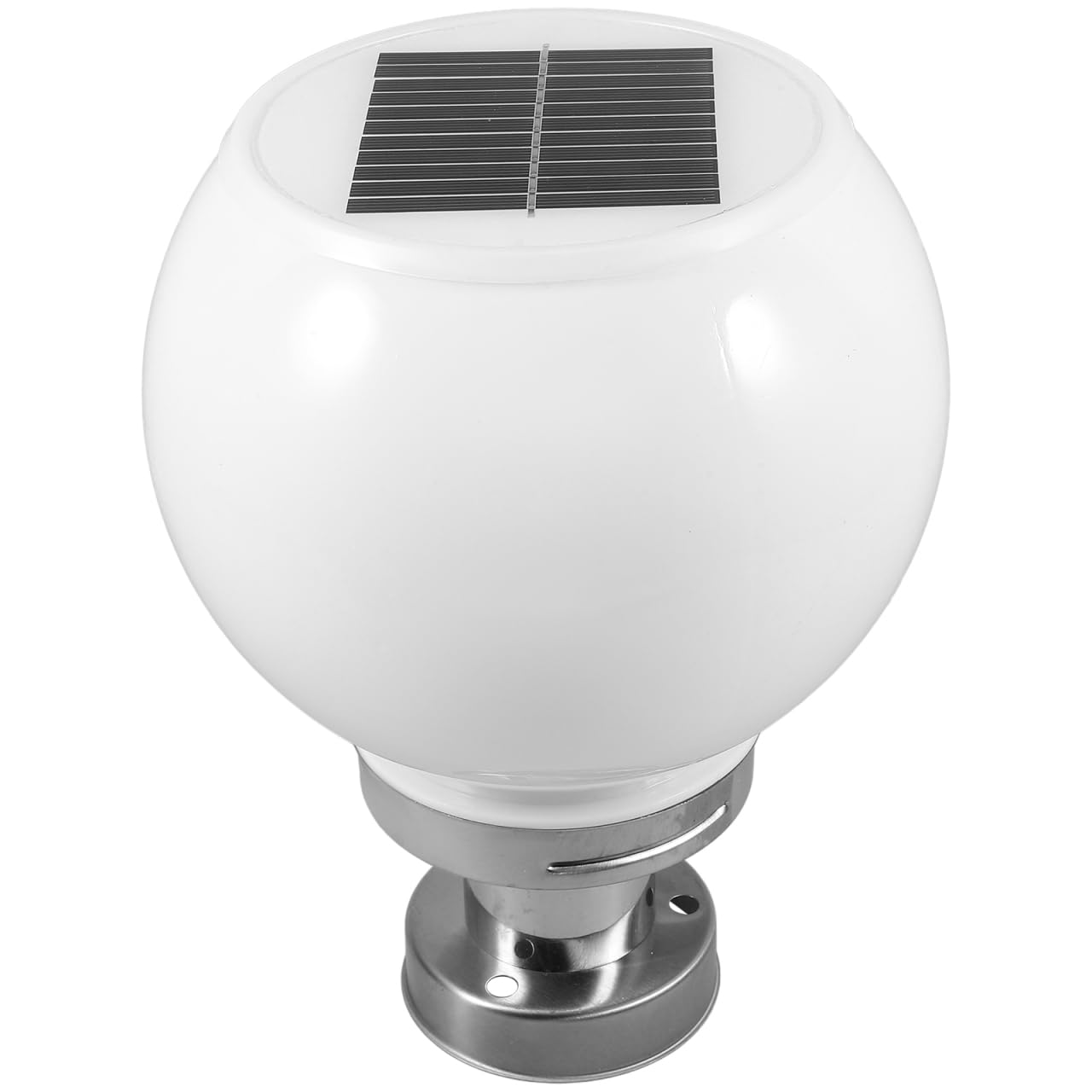 Uonlytech Black Light Outdoor Post Light Fixtures Solar Powered Pillar Lights with Pier Mount Base Lawn Lamp Light for Garden Gate Column Driveway