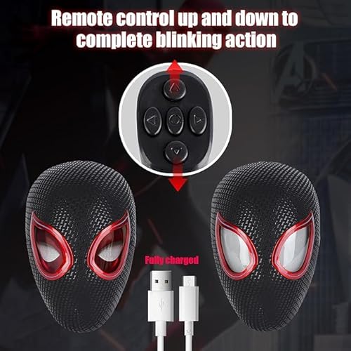Kjuanccy Spider Mask With Moving Eyes Helmet Spide Cosplay Mask Spides Mascara Suits Cool Stuff Amazing Hot Realistic Toys Figure For Boy Teen Adult Gifts For Age 8-12 13 Year Old Super Hero Costume thumb #3