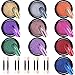 Produktbild Duufin 10 Boxen Nagel Spiegel Pulver, Mirror Powder Nägel mit 10 Pcs Lidschatten Pinsel, für Maniküre