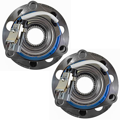 Image of TRQ Front Left and Right Wheel Bearing and Hub Assembly Set 2 Piece Compatible with 1992 Buick Lesabre with ABS 93-99 Lesabre 94-96 Century 92-96 Park Avenue 92-93 Riviera 95-96 Riviera