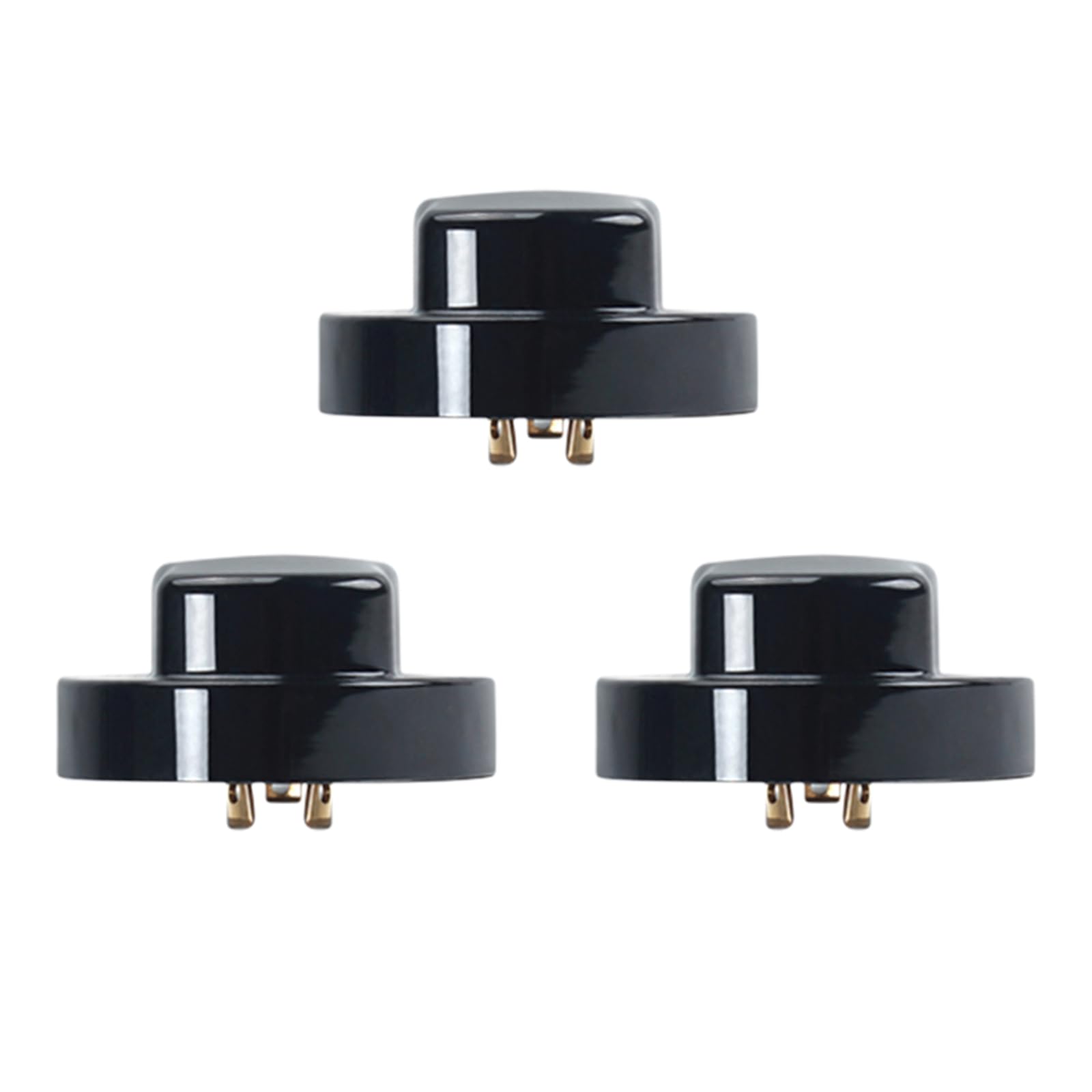 GBAYSA 3 Pack Photocell Cap,Twist Lock Photo Cell Shorting Cap,Photo Control Sensor Receptacle with Surge Protection,Dusk to Dawn 3 Prong Bypass Cap for Light Fixtures
