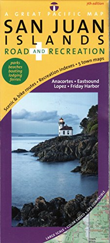San Juan Islands Map, Road & Recreation, 7th Edition