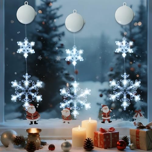 Flocon de neige de Noël pour décorer les murs et fenêtres sans percer