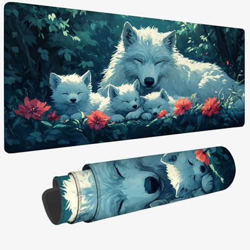 Tapis de souris XXL blanc pour organiser un grand bureau d'angle ou un espace de télétravail