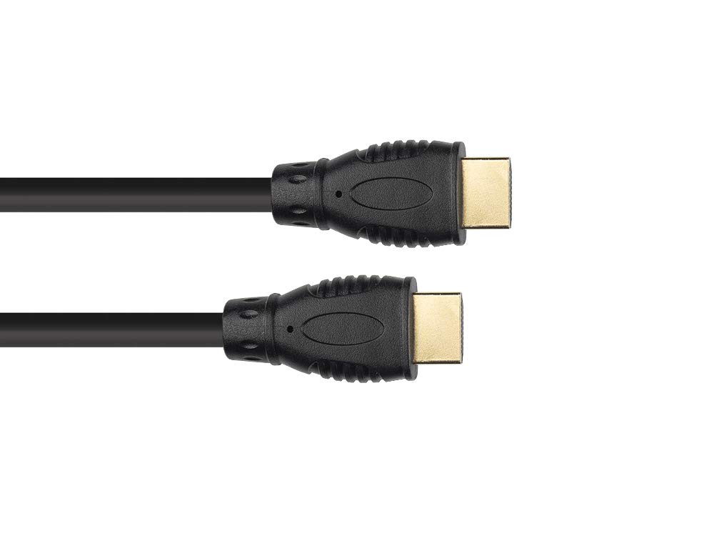 High-Speed HDMI 2.0b Cable with Ethernet - 4K UHD @ 60Hz - 18 Gbit/s - Ideal for Gaming and Multimedia - Gold-Plated Connectors - Triple Shielding - Black - 0.5 m / 50 cm